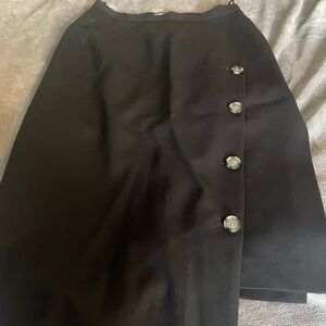 Altuzarra Black Asymmetrical Pencil Skirt